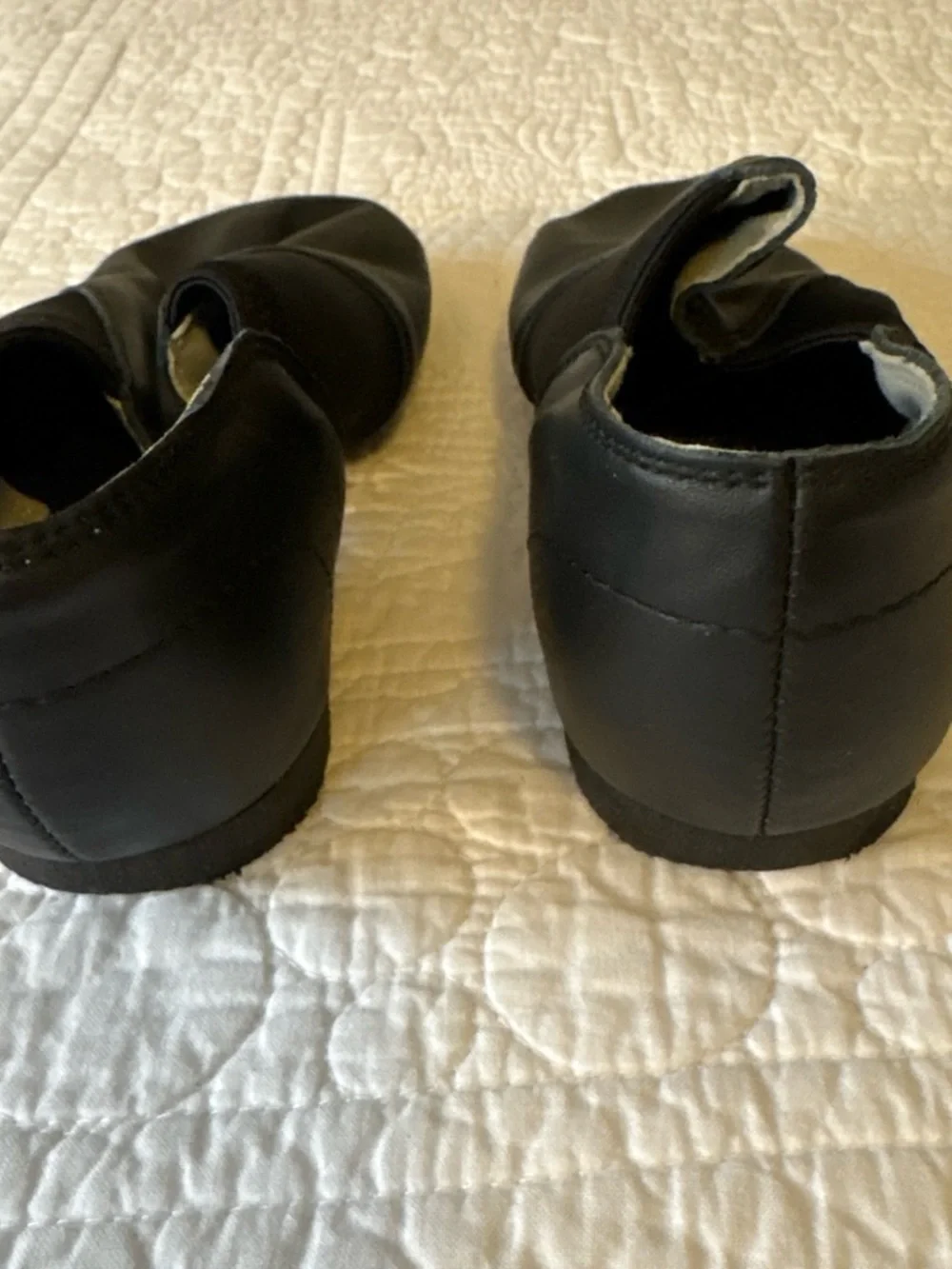 Kids Black Slip-On Dance Slippers - Flexible Comfort